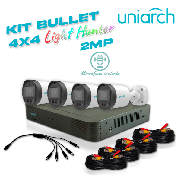 KIT ANALÓGICO BULLET 2 MP MICROFONO INCLUIDO