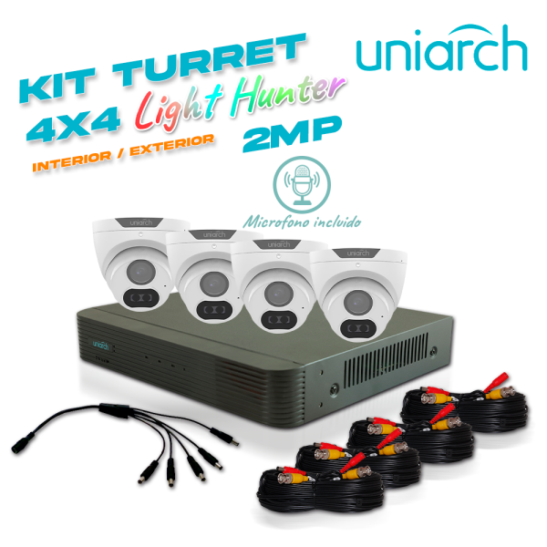 KIT ANALÓGICO TURRET 2 MP MICROFONO INCLUIDO
