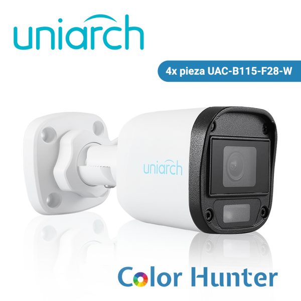 KIT 4X4 ANALOGICO UNIARCH EXTERIOR BULLET COLOR HUNTER 5MP - Imagen 5